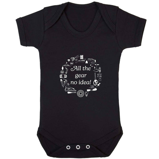 All the Gear No Idea baby bodysuit black 18-24 months