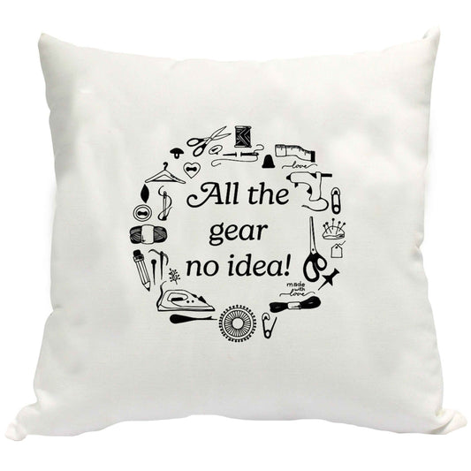 All the Gear No Idea cushion cover