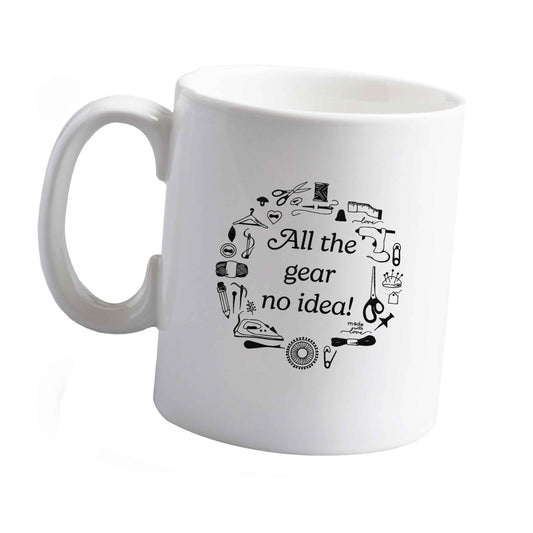 10 oz All the Gear No Idea ceramic mug left sided
