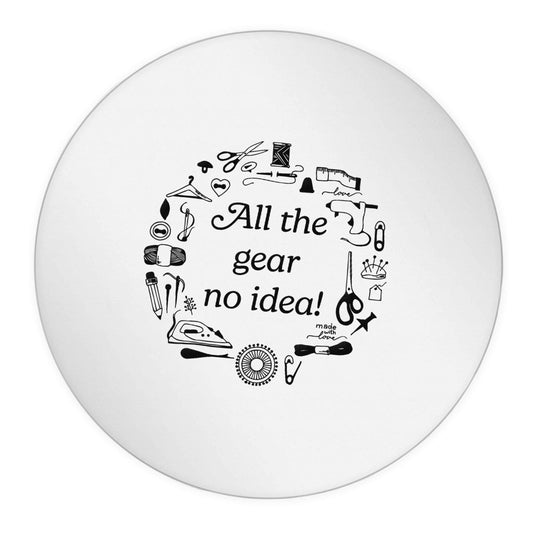 All the Gear No Idea 24 @ 45mm matt circle stickers