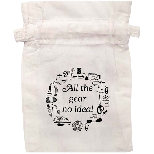All the Gear No Idea organic cotton pouch white