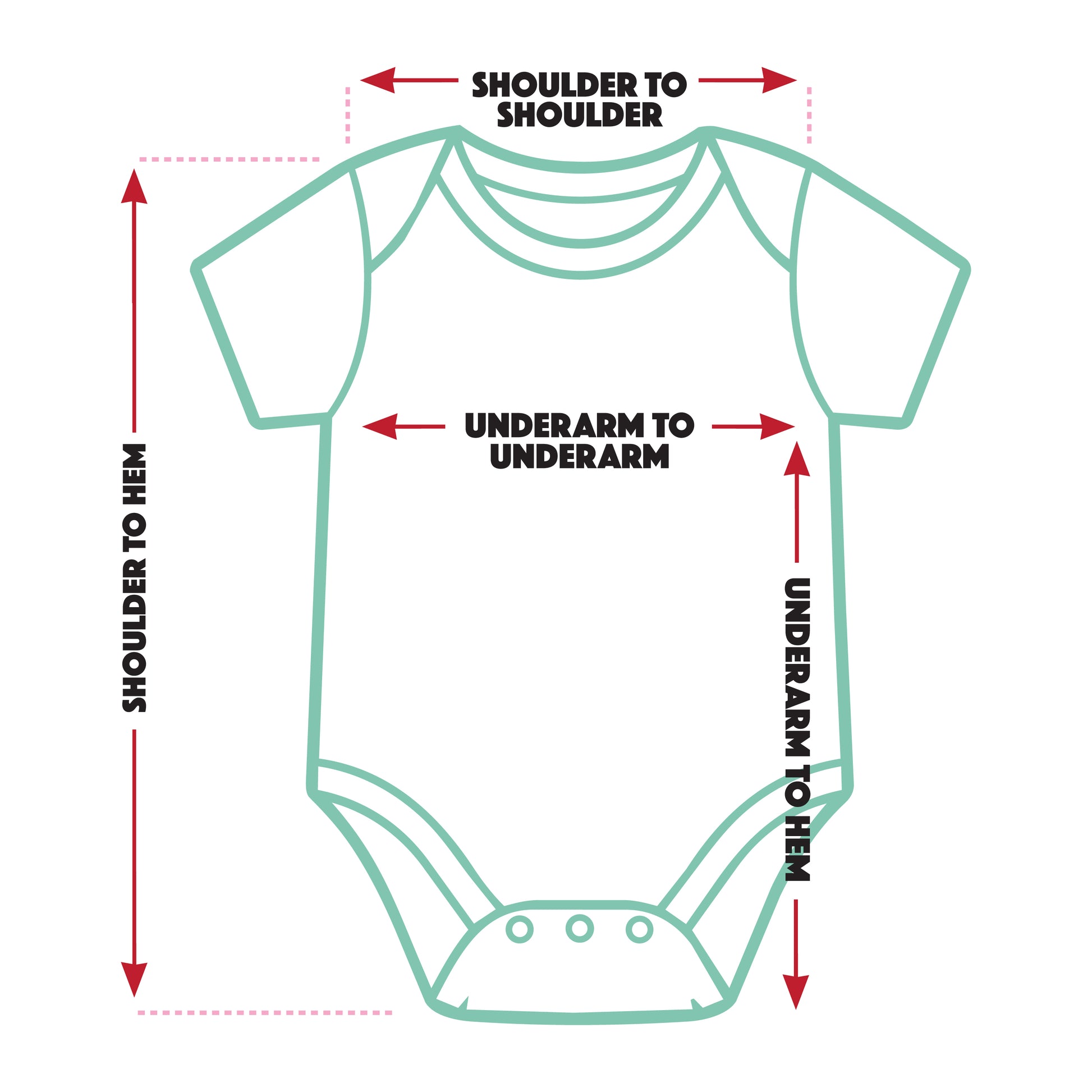 Baby Bodysuit Size Guide Illustration