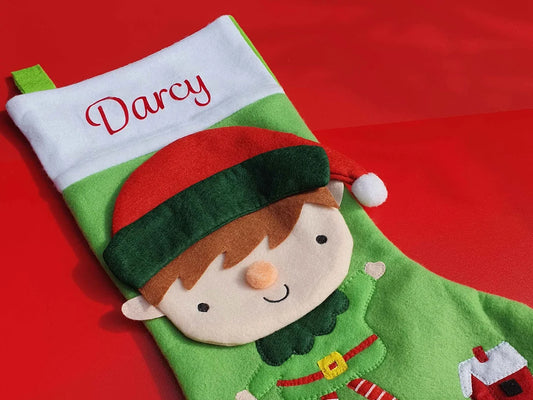 Elf personalised stocking