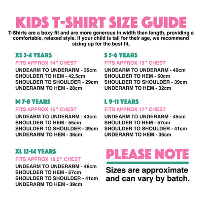 Children's T-Shirt Size Guide