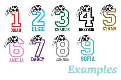 Personalised football number | Stickers