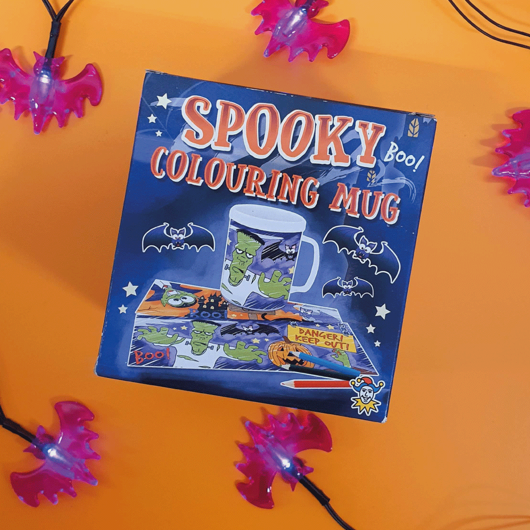  colour your own halloween spooky mug