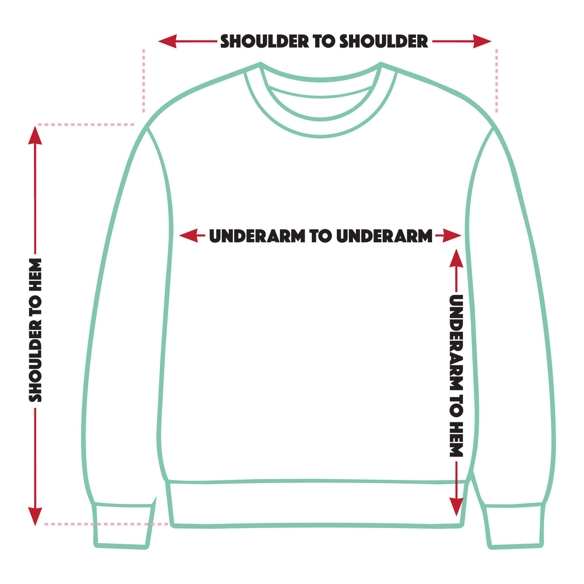 Children's Sweatshirt Size Guide Illustration