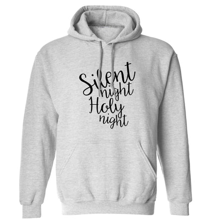 Silent night holy night adults unisex grey hoodie 2XL
