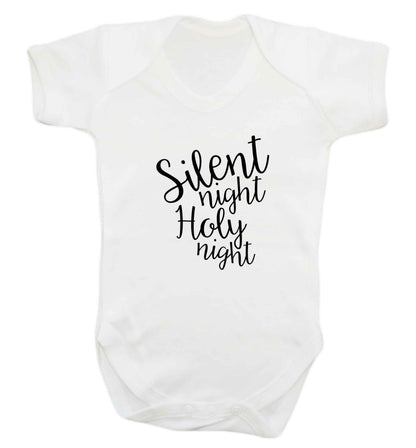 Silent night holy night baby vest white 18-24 months