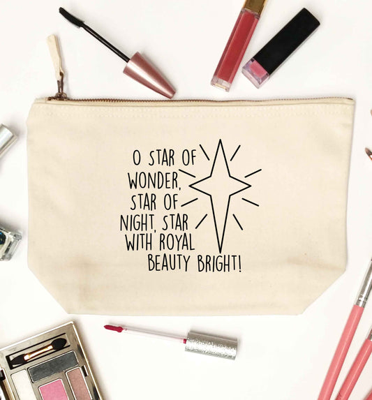 Oh star of wonder star of night, star with royal beauty bright natural makeup bag