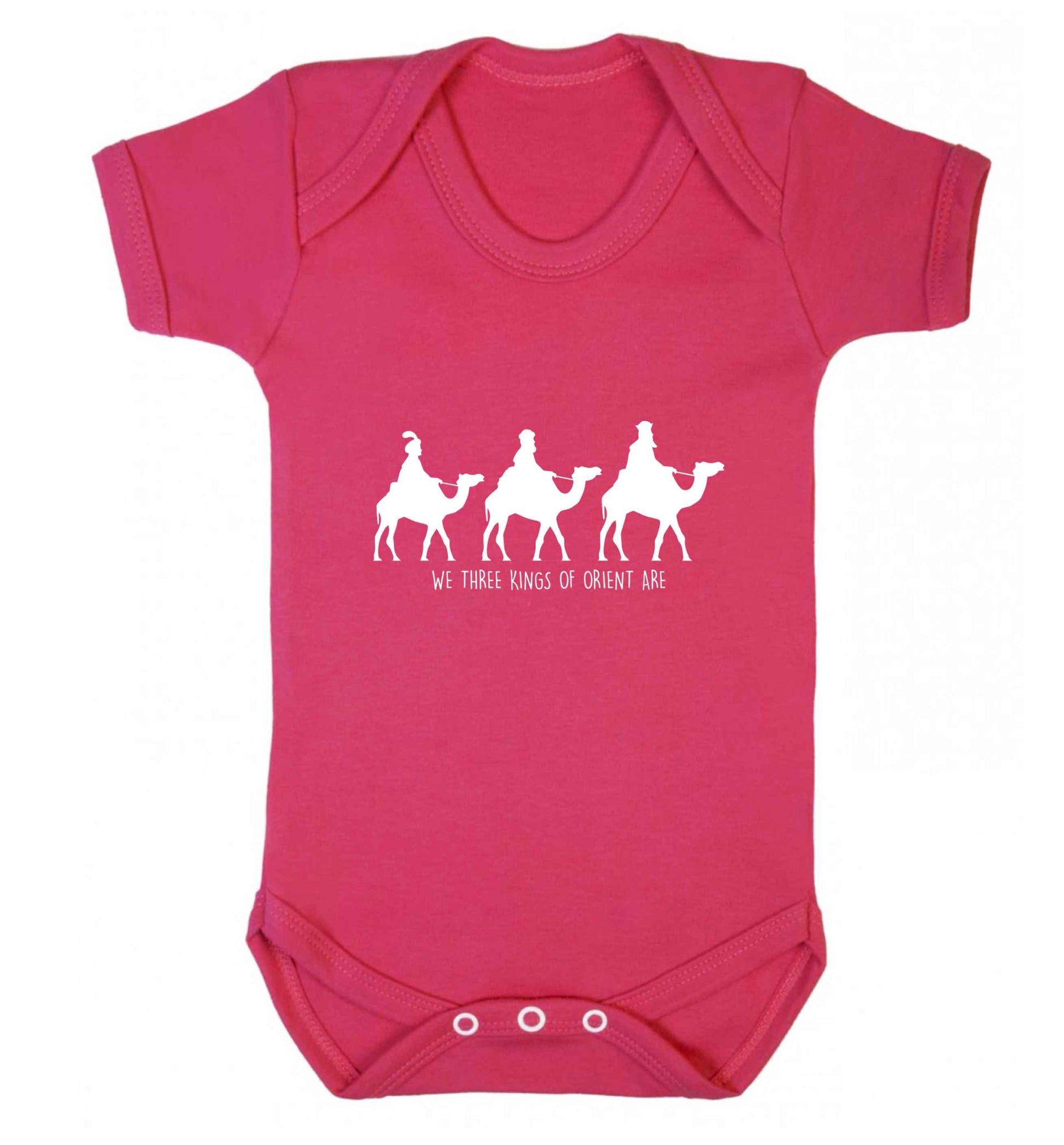 We three kings of orient are baby vest dark pink 18-24 months