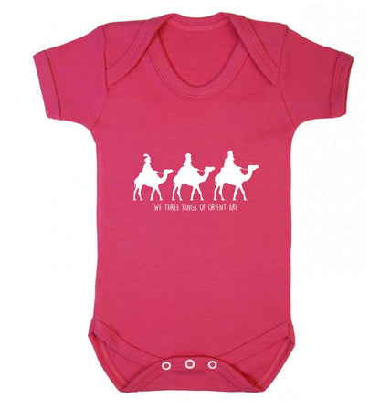 We three kings of orient are baby vest dark pink 18-24 months