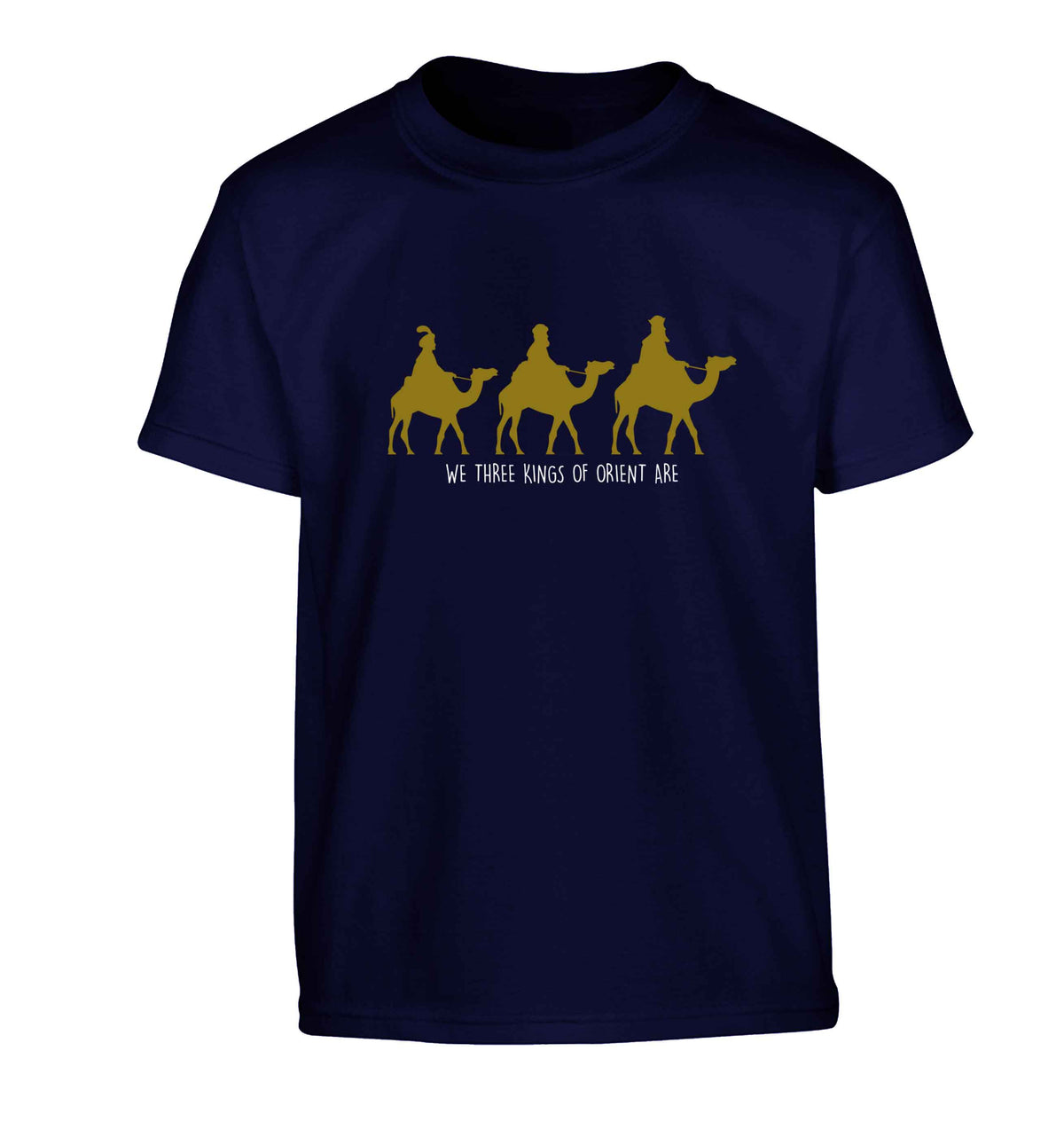 We three kings of orient are Children's navy Tshirt 12-13 Years