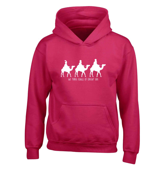 We three kings of orient are children's pink hoodie 12-13 Years