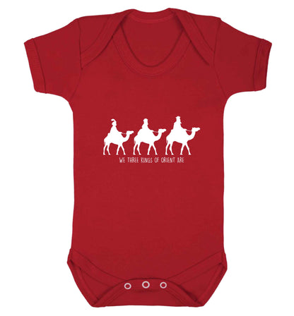 We three kings of orient are baby vest red 18-24 months