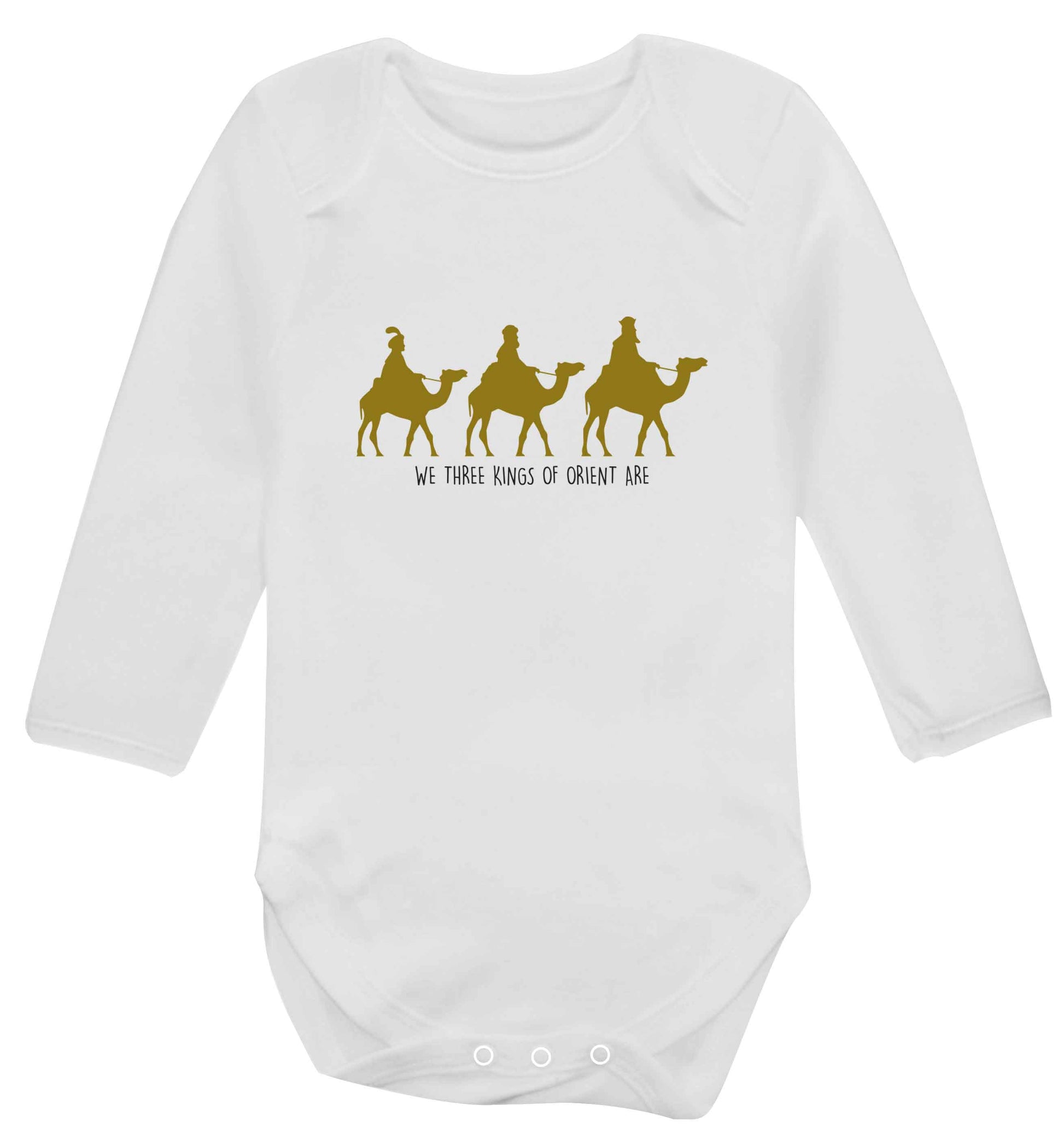 We three kings of orient are baby vest long sleeved white 6-12 months