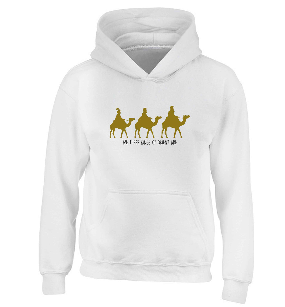We three kings of orient are children's white hoodie 12-13 Years