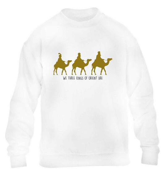 We three kings of orient are children's white sweater 12-13 Years
