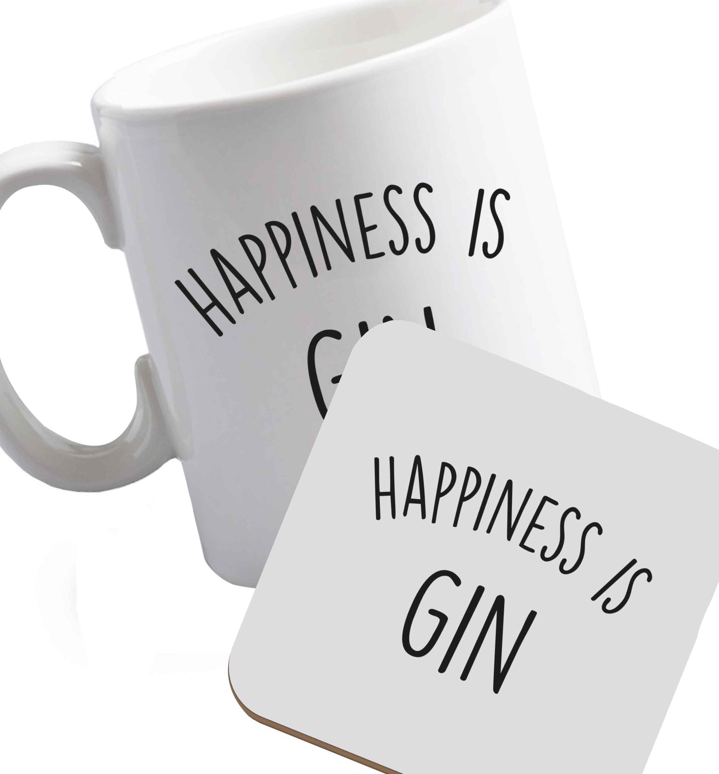 10 oz Just Renewed my Gin Membership ceramic mug and coaster set right handed