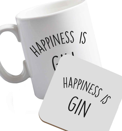 10 oz Just Renewed my Gin Membership ceramic mug and coaster set right handed