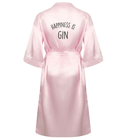 Happiness is gin XL/XXL pink ladies dressing gown size 16/18