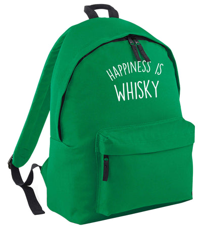 Happiness is whisky green adults backpack