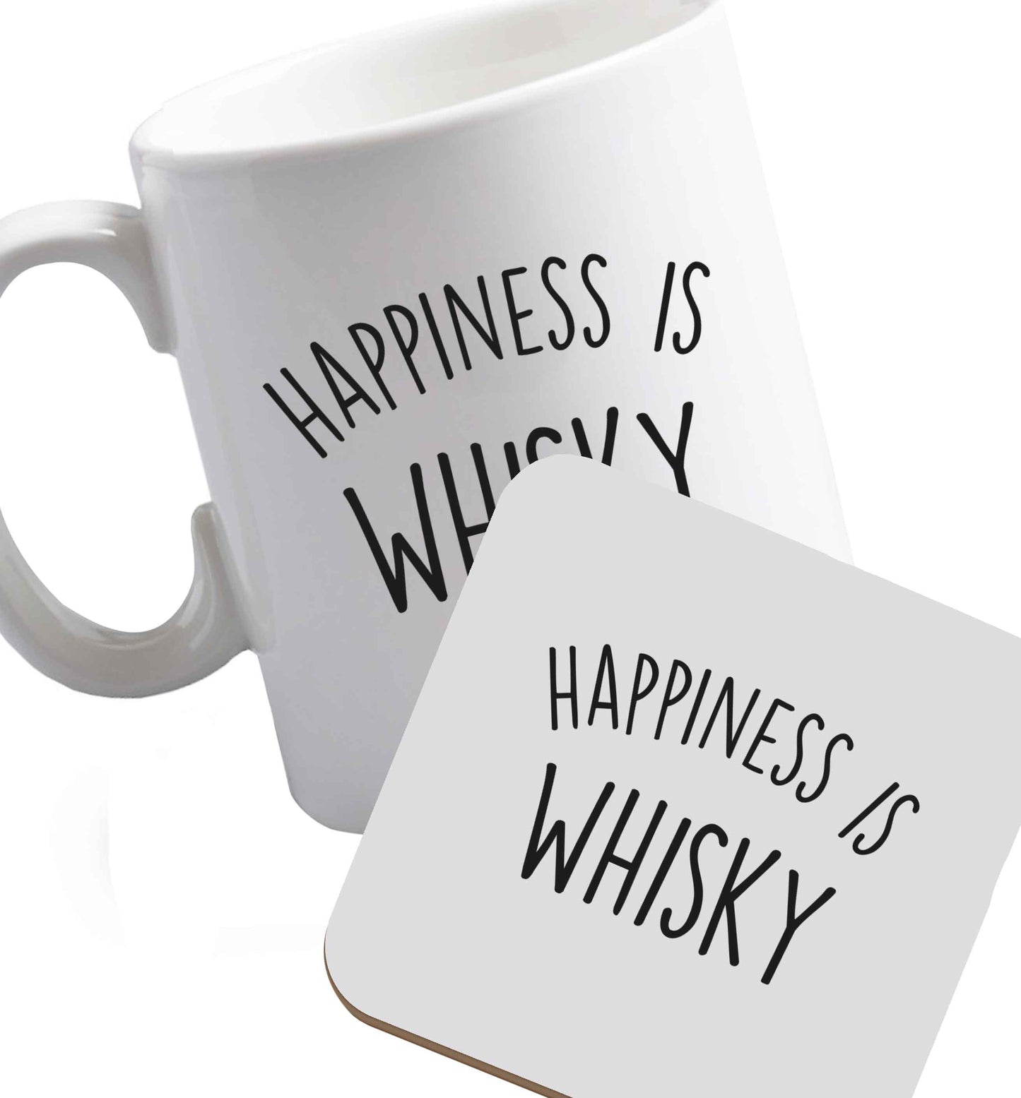 10 oz Rescuer of Whisky Trapped in Bottlesceramic mug and coaster set right handed