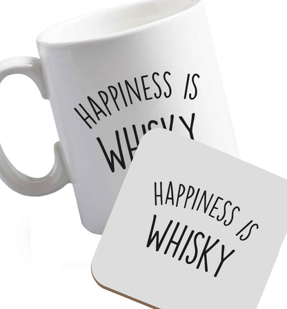 10 oz Rescuer of Whisky Trapped in Bottlesceramic mug and coaster set right handed