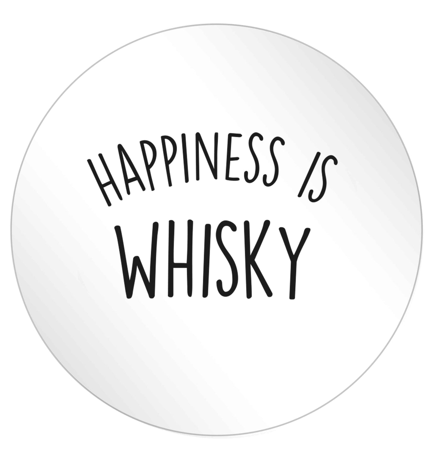 Happiness is whisky 24 @ 45mm matt circle stickers