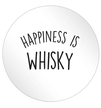 Happiness is whisky 24 @ 45mm matt circle stickers