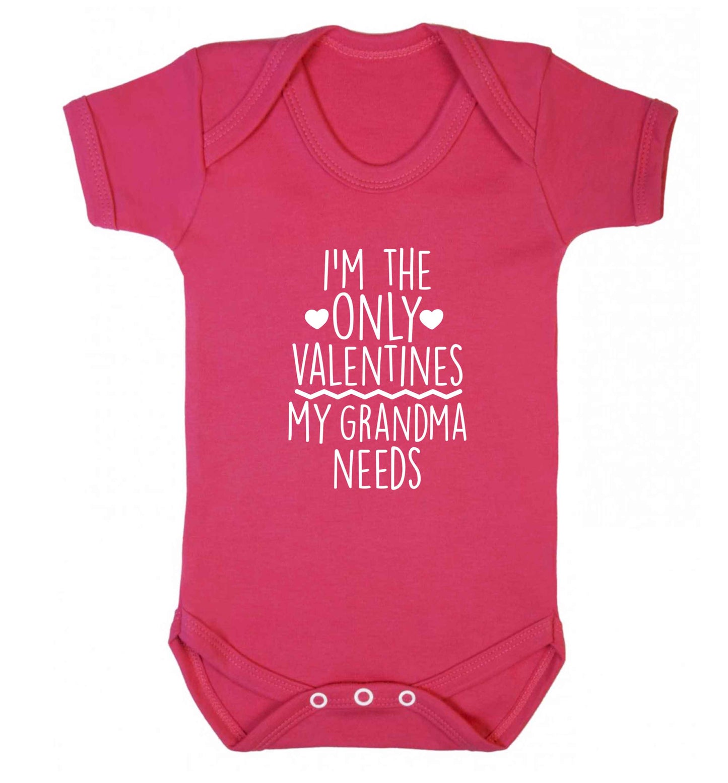 I'm the only valentines my grandma needs baby vest dark pink 18-24 months