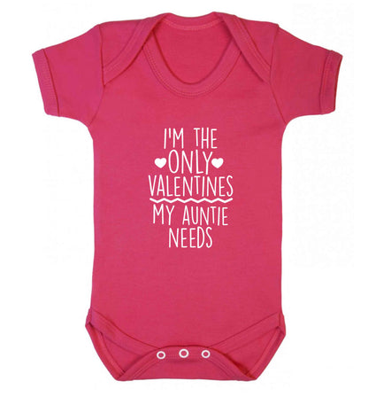 I'm the only valentines my auntie needs baby vest dark pink 18-24 months