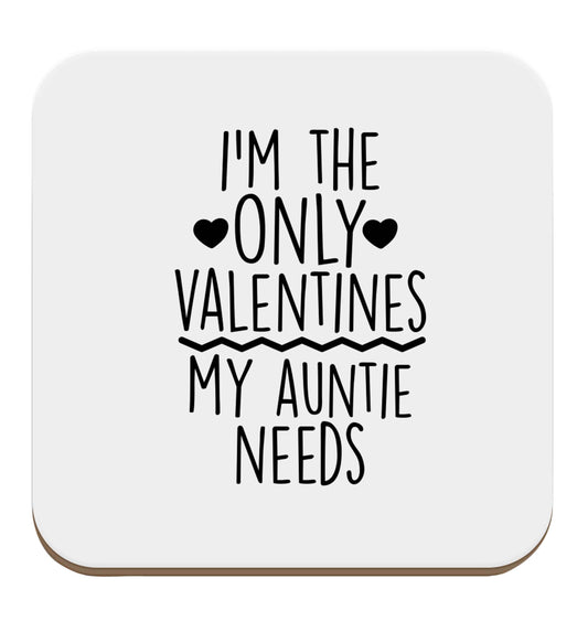 I'm the only valentines my auntie needs set of four coasters
