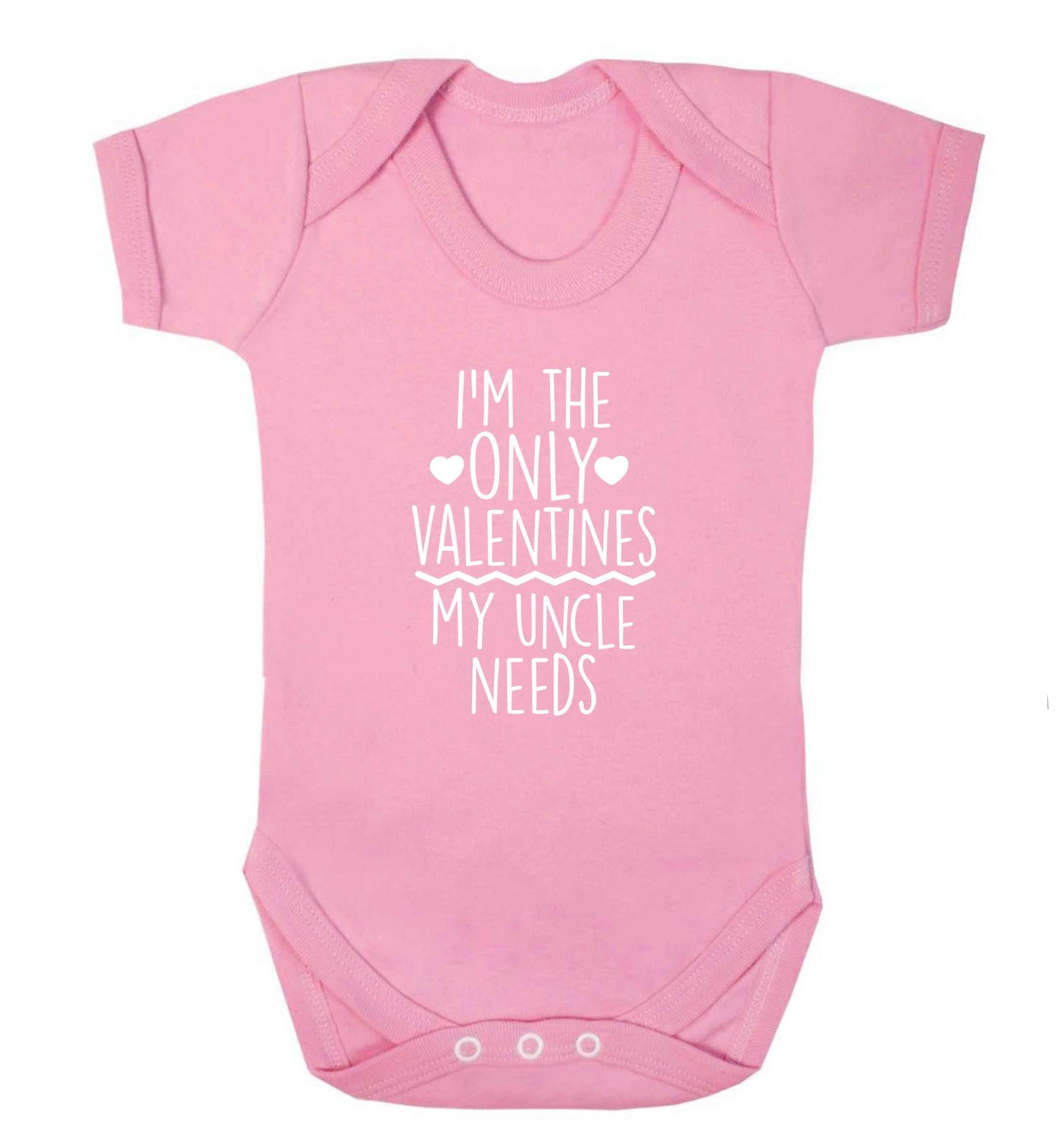I'm the only valentines my uncle needs baby vest pale pink 18-24 months