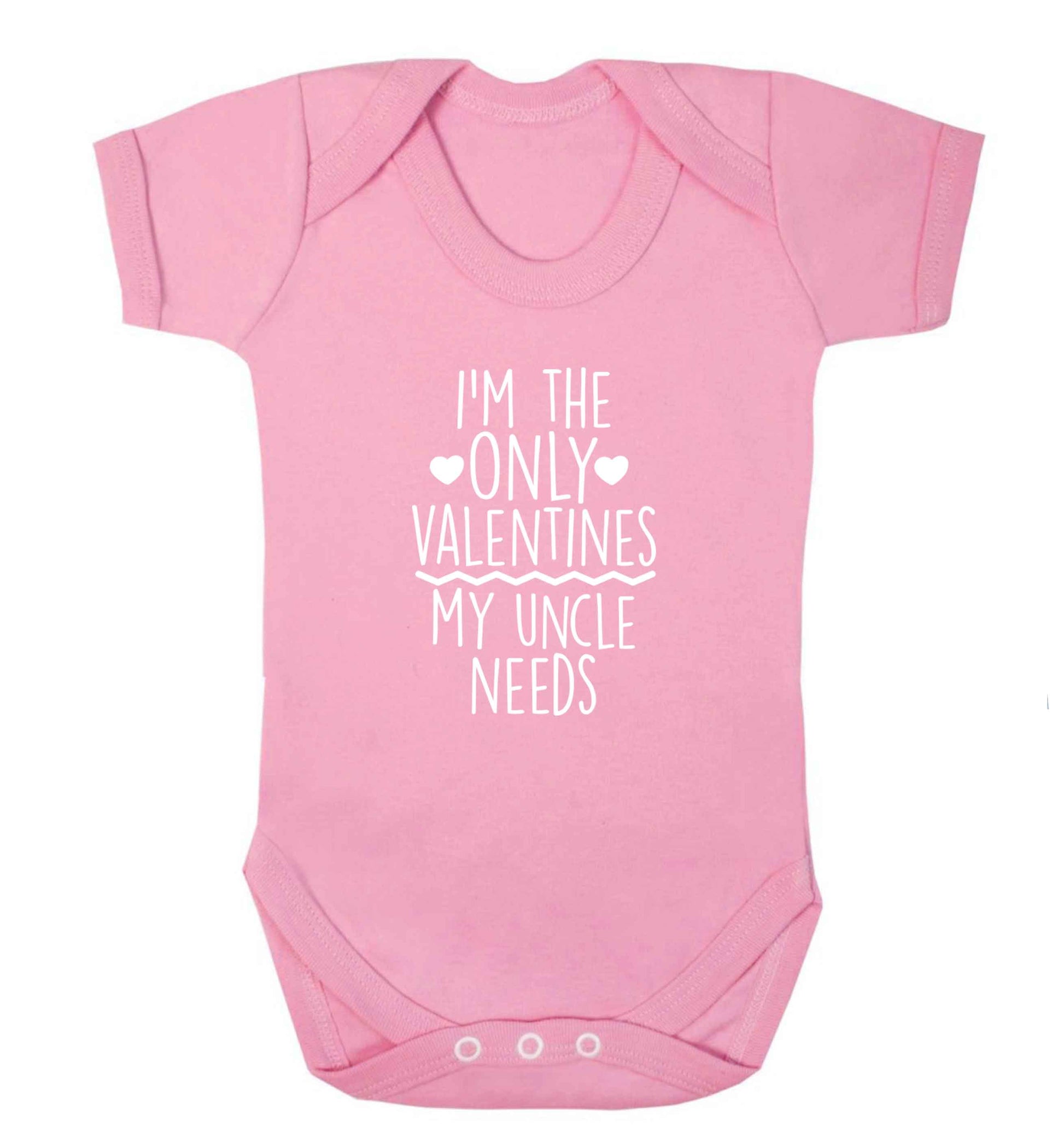 I'm the only valentines my uncle needs baby vest pale pink 18-24 months