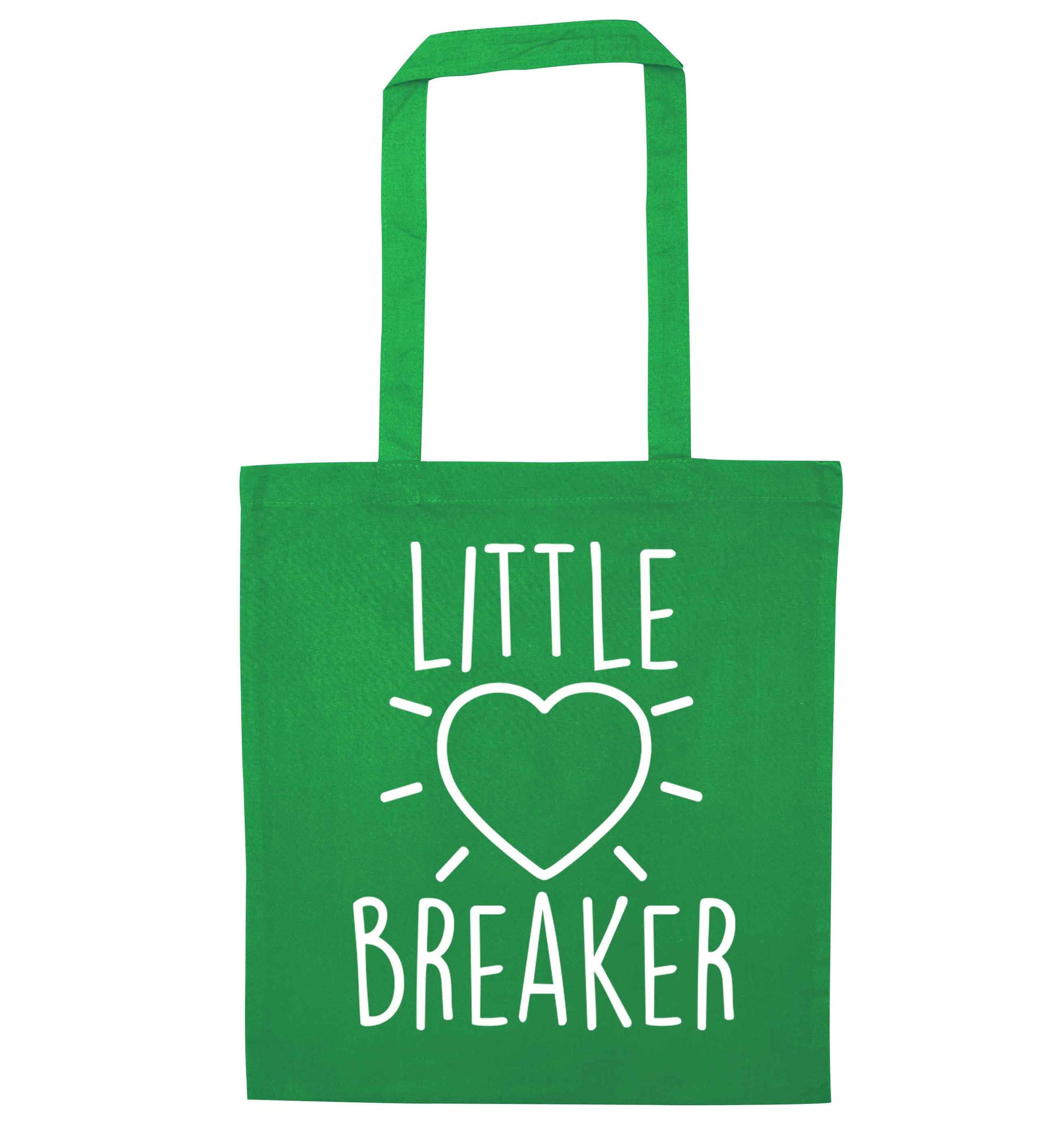 Little heartbreaker green tote bag
