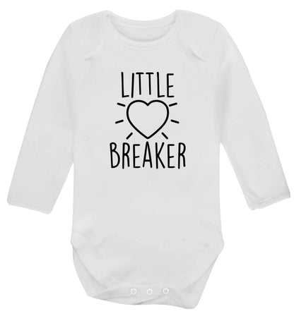 Little heartbreaker baby vest long sleeved white 6-12 months