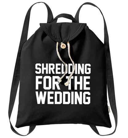 Get motivated and get fit for your big day! Our workout quotes and designs will get you ready to sweat! Perfect for any bride, groom or bridesmaid to be!  organic cotton backpack tote with wooden buttons in black