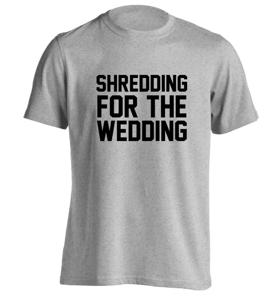 Get motivated and get fit for your big day! Our workout quotes and designs will get you ready to sweat! Perfect for any bride, groom or bridesmaid to be!  adults unisex grey Tshirt 2XL