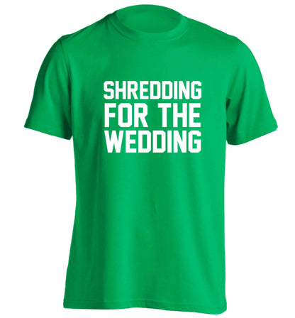 Get motivated and get fit for your big day! Our workout quotes and designs will get you ready to sweat! Perfect for any bride, groom or bridesmaid to be!  adults unisex green Tshirt 2XL