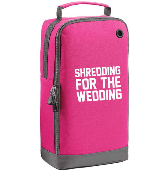 Get motivated and get fit for your big day! Our workout quotes and designs will get you ready to sweat! Perfect for any bride, groom or bridesmaid to be!  pink sports shoe bag vertical print