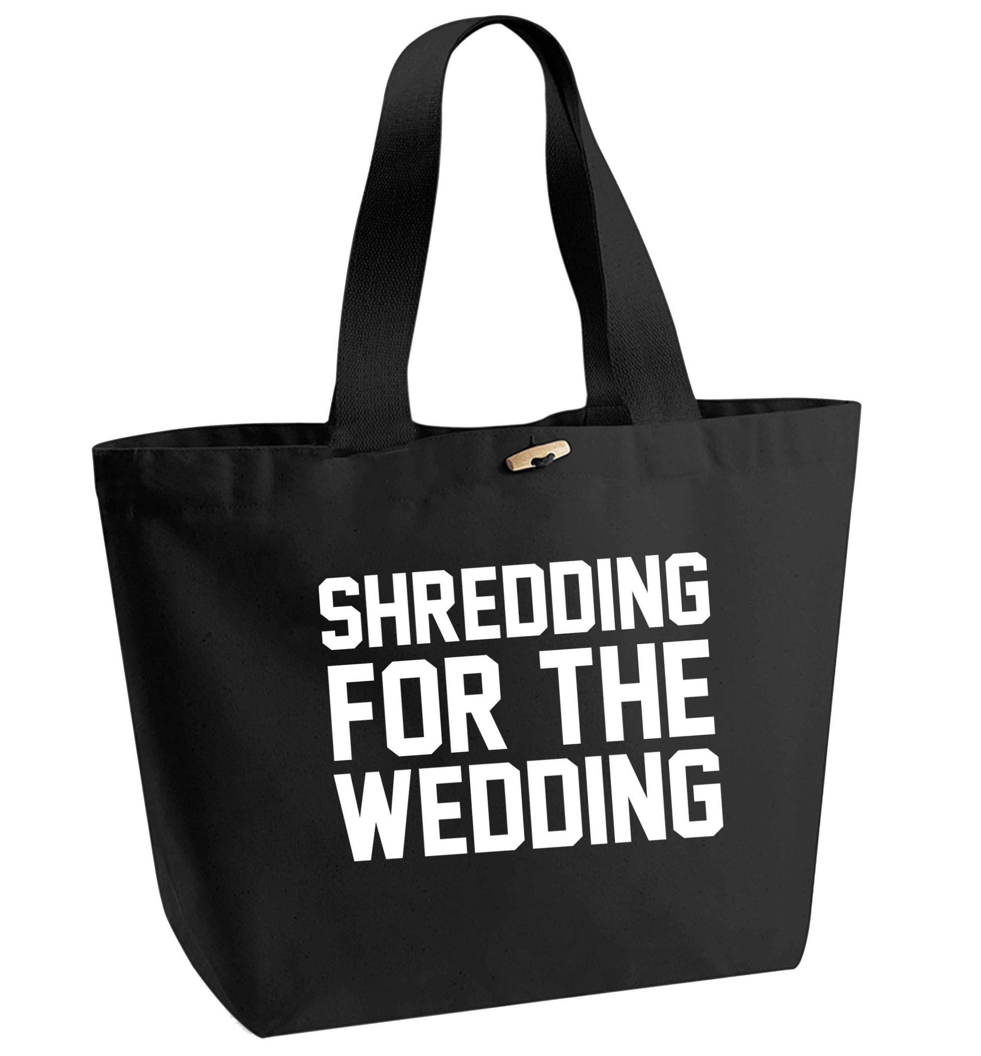Get motivated and get fit for your big day! Our workout quotes and designs will get you ready to sweat! Perfect for any bride, groom or bridesmaid to be!  organic cotton premium tote bag with wooden toggle in black