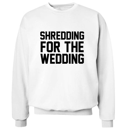 Get motivated and get fit for your big day! Our workout quotes and designs will get you ready to sweat! Perfect for any bride, groom or bridesmaid to be!  adult's unisex white sweater 2XL