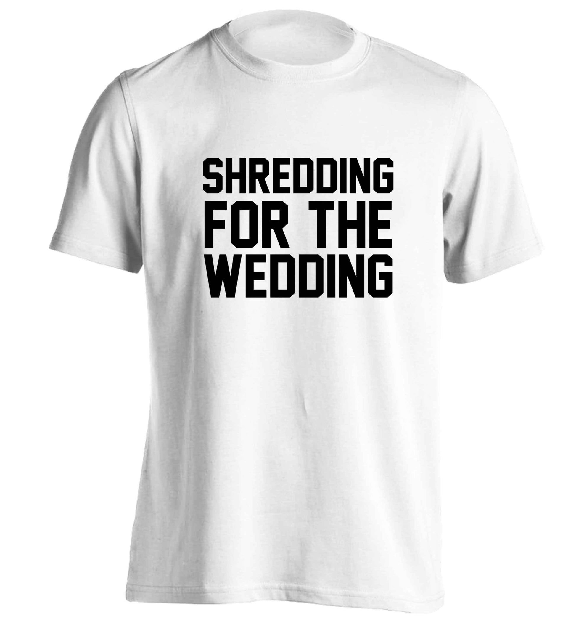Get motivated and get fit for your big day! Our workout quotes and designs will get you ready to sweat! Perfect for any bride, groom or bridesmaid to be!  adults unisex white Tshirt 2XL