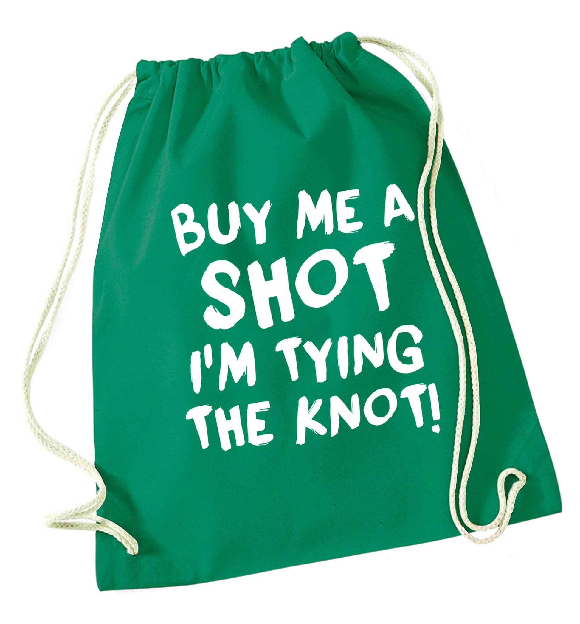 Get motivated and get fit for your big day! Our workout quotes and designs will get you ready to sweat! Perfect for any bride, groom or bridesmaid to be!  green drawstring bag