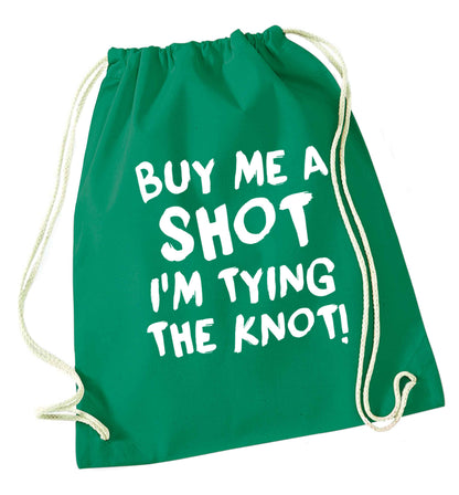 Get motivated and get fit for your big day! Our workout quotes and designs will get you ready to sweat! Perfect for any bride, groom or bridesmaid to be!  green drawstring bag