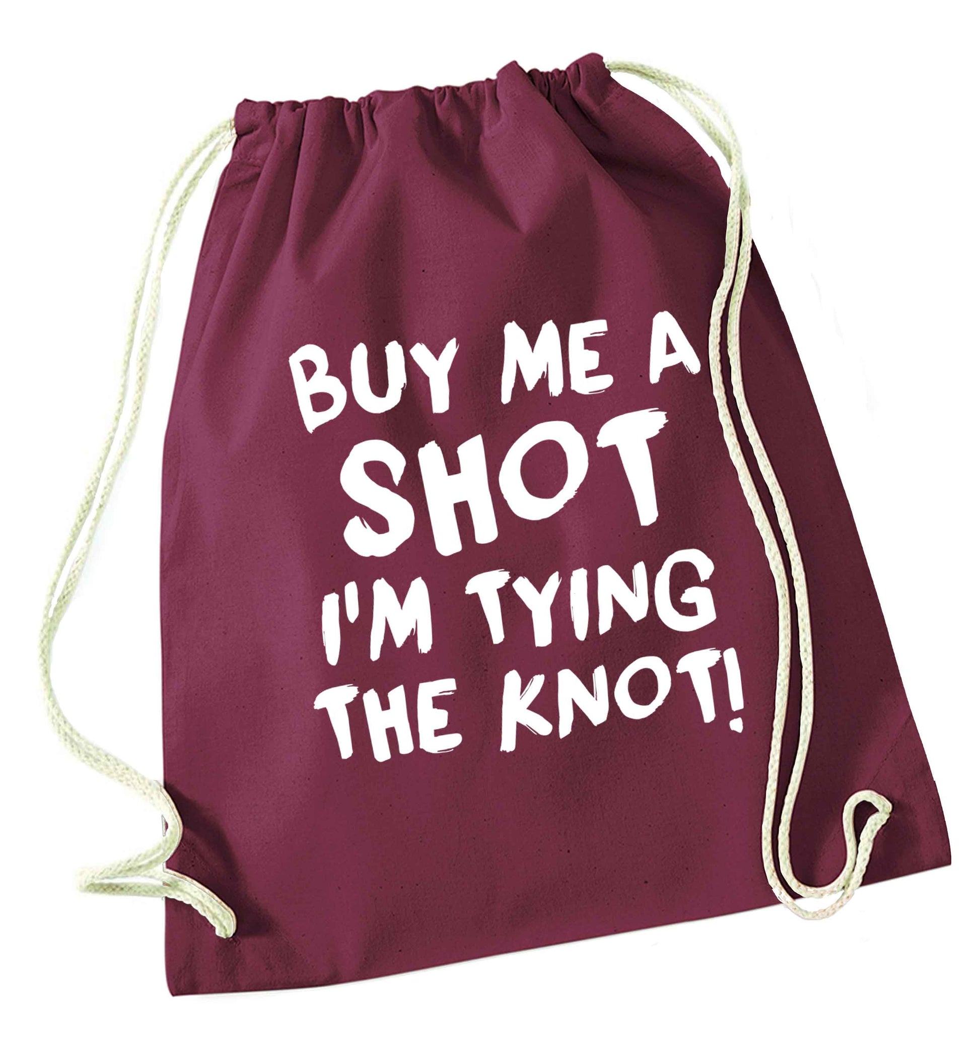 Get motivated and get fit for your big day! Our workout quotes and designs will get you ready to sweat! Perfect for any bride, groom or bridesmaid to be!  maroon drawstring bag