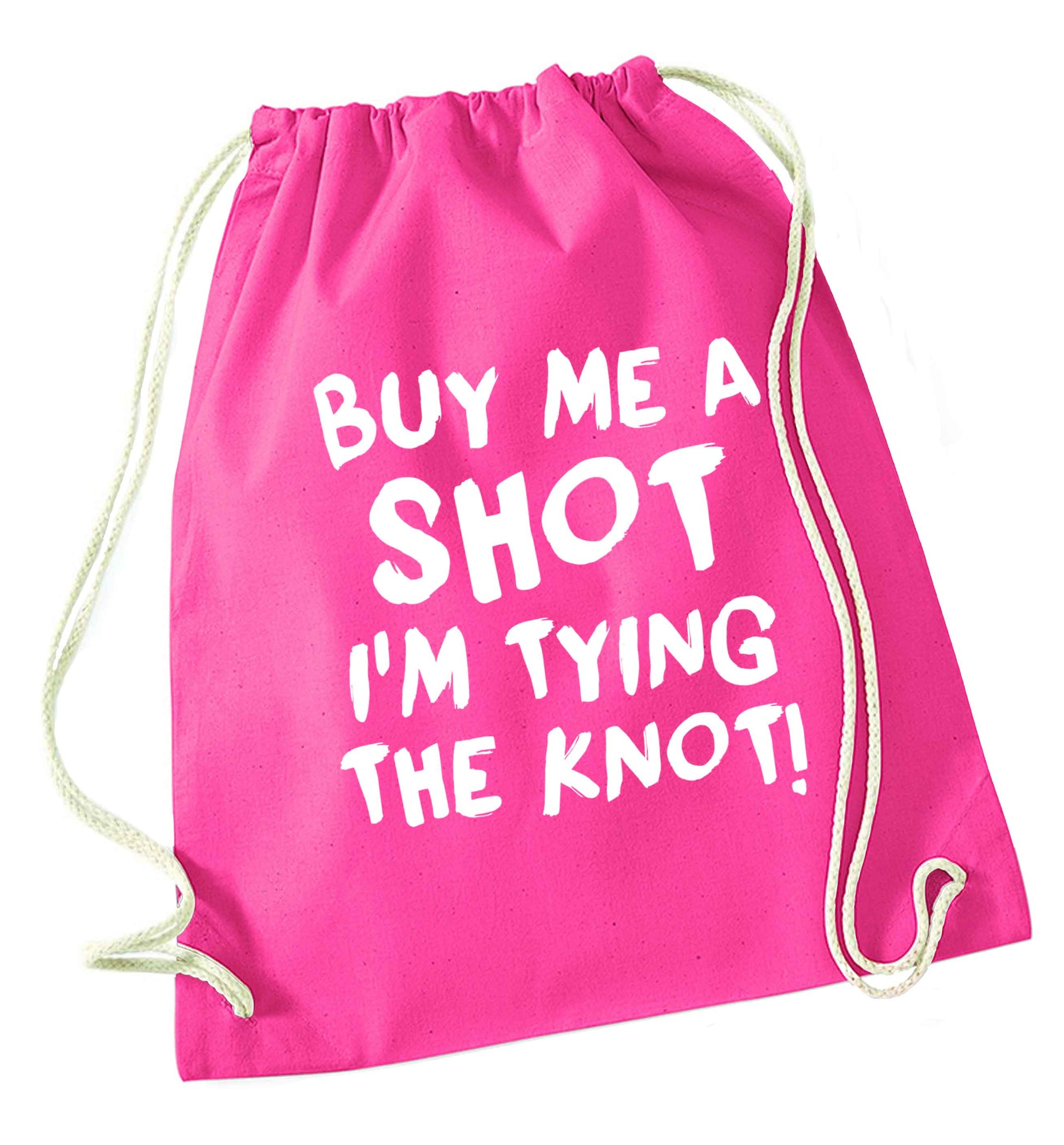 Get motivated and get fit for your big day! Our workout quotes and designs will get you ready to sweat! Perfect for any bride, groom or bridesmaid to be!  pink drawstring bag