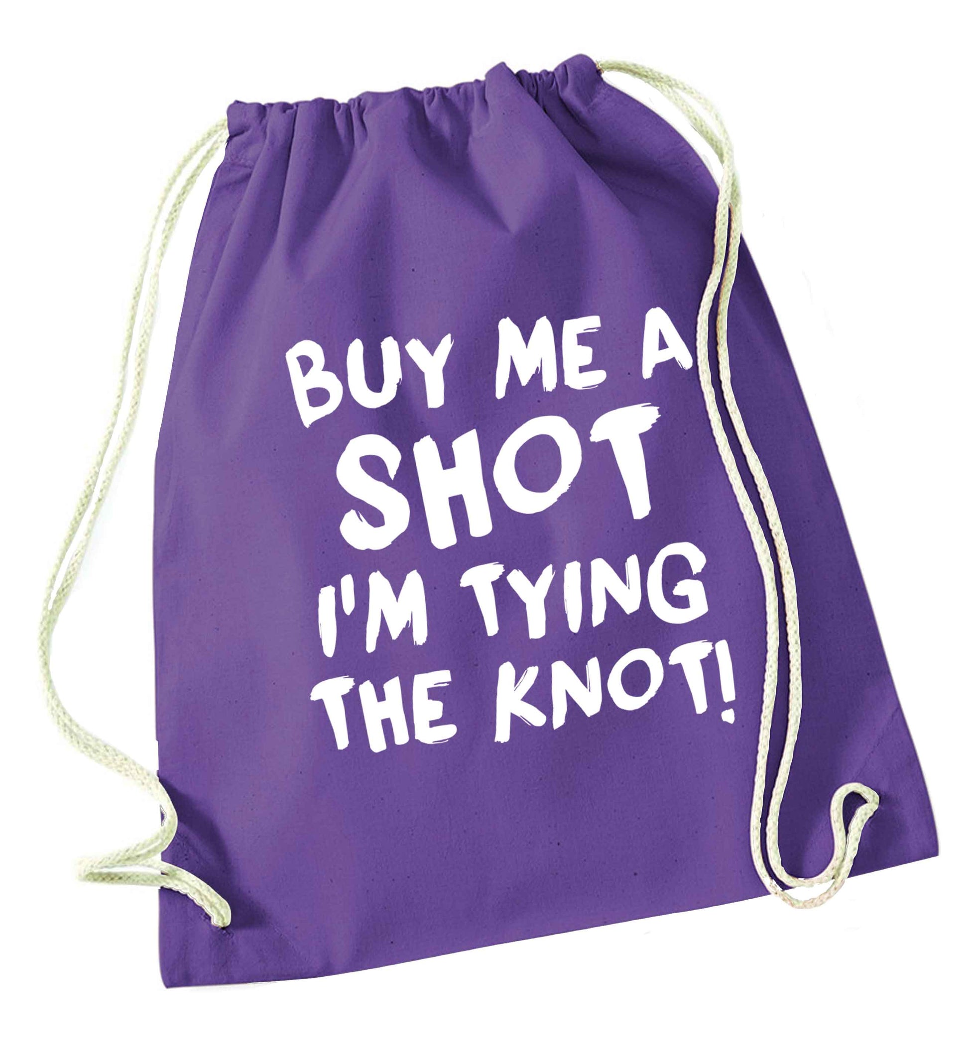 Get motivated and get fit for your big day! Our workout quotes and designs will get you ready to sweat! Perfect for any bride, groom or bridesmaid to be!  purple drawstring bag