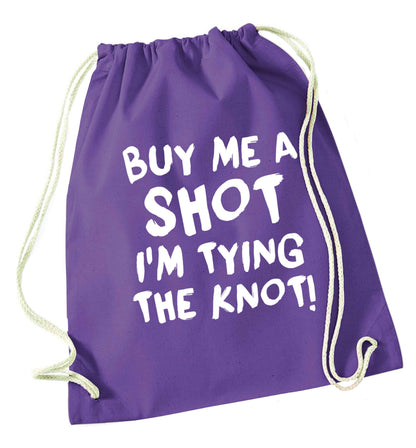Get motivated and get fit for your big day! Our workout quotes and designs will get you ready to sweat! Perfect for any bride, groom or bridesmaid to be!  purple drawstring bag